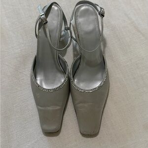 Elegant Silver Women's Heels
